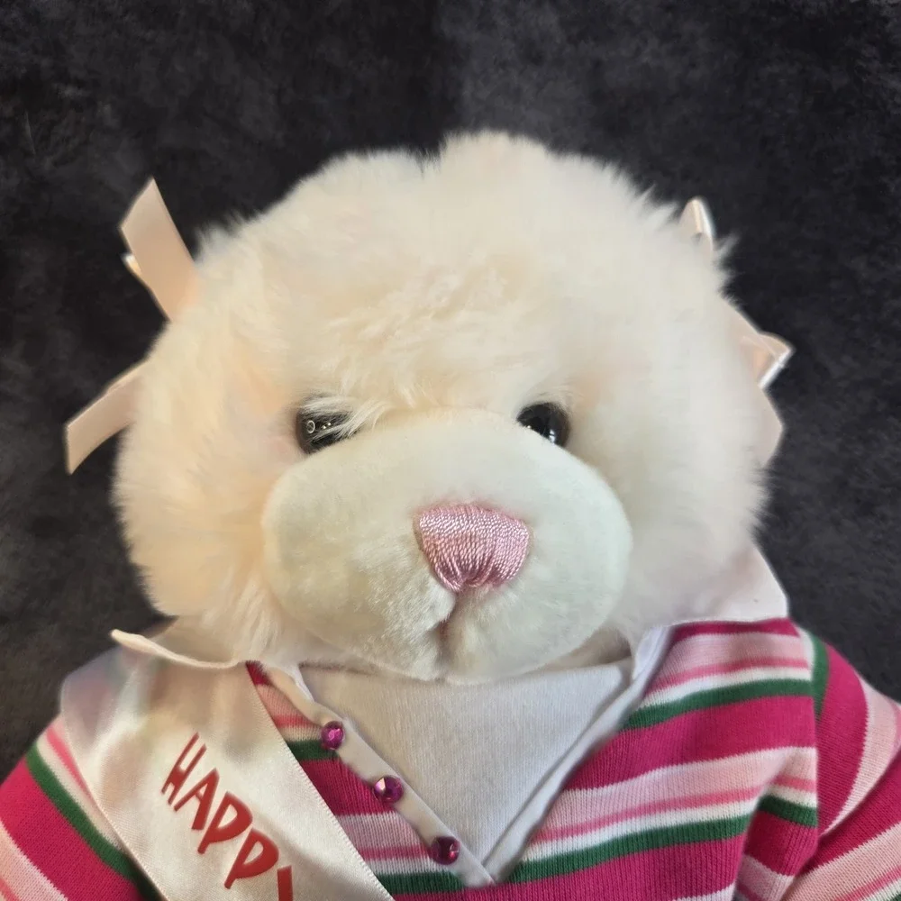 Build a Bear White and Pink Bear Plush with‎ Clothes and Shoes